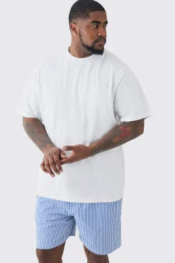 boohooMAN Plus T-shirt & Short Stripe Lounge Set | UK| Loungewear