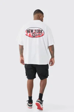 Plus Varsity Back Print T-shirt In | UK^boohooMAN Outlet