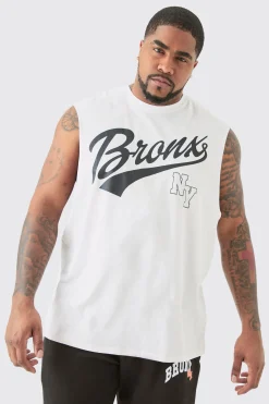 Plus Varsity Bronx Tank In | UK^boohooMAN Hot