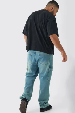 Plus Washed Floral Embroidered T-Shirt | UK^boohooMAN Outlet