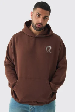 boohooMAN Plus Washed Floral Embroidered T-Shirt | UK| Hoodies & Sweatshirts