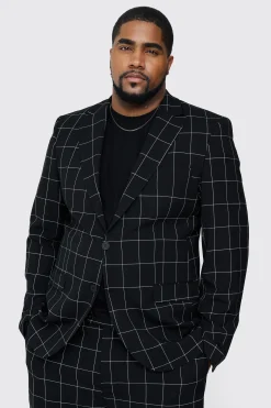 boohooMAN Plus Window Pane Check Skinny Fit Suit | UK| Sets & Co-Ords