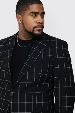boohooMAN Plus Window Pane Check Skinny Fit Suit | UK| Sets & Co-Ords