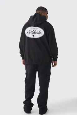 boohooMAN Plus Worldwide Western Oversized Hoodie | UK| Hoodies & Sweatshirts