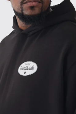 boohooMAN Plus Worldwide Western Oversized Hoodie | UK| Hoodies & Sweatshirts