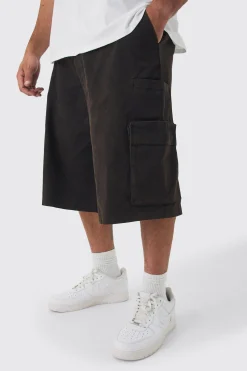 boohooMAN Plus Zip Detail Acid Wash Twill Jorts | UK| Trousers|Shorts