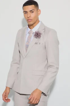 boohooMAN Pocket Square Single Breasted Tailored Jacket | UK| Suits & Tailoring|Sets & Co-Ords