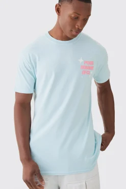 Pour Homme OFCL Heart Print Wash T-shirt | UK^boohooMAN New