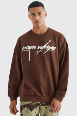 boohooMAN Pour Homme Paint Splatter Sweatshirt | UK| Hoodies & Sweatshirts