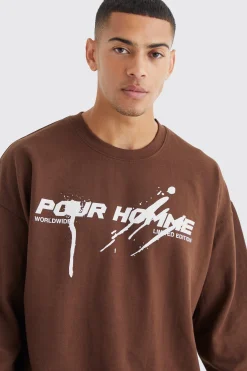 boohooMAN Pour Homme Paint Splatter Sweatshirt | UK| Hoodies & Sweatshirts