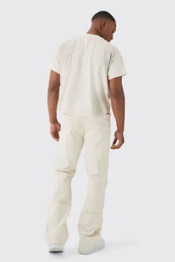 Premium Oversized Cropped Baby Washed & Printed T-shirt | UK^boohooMAN Online