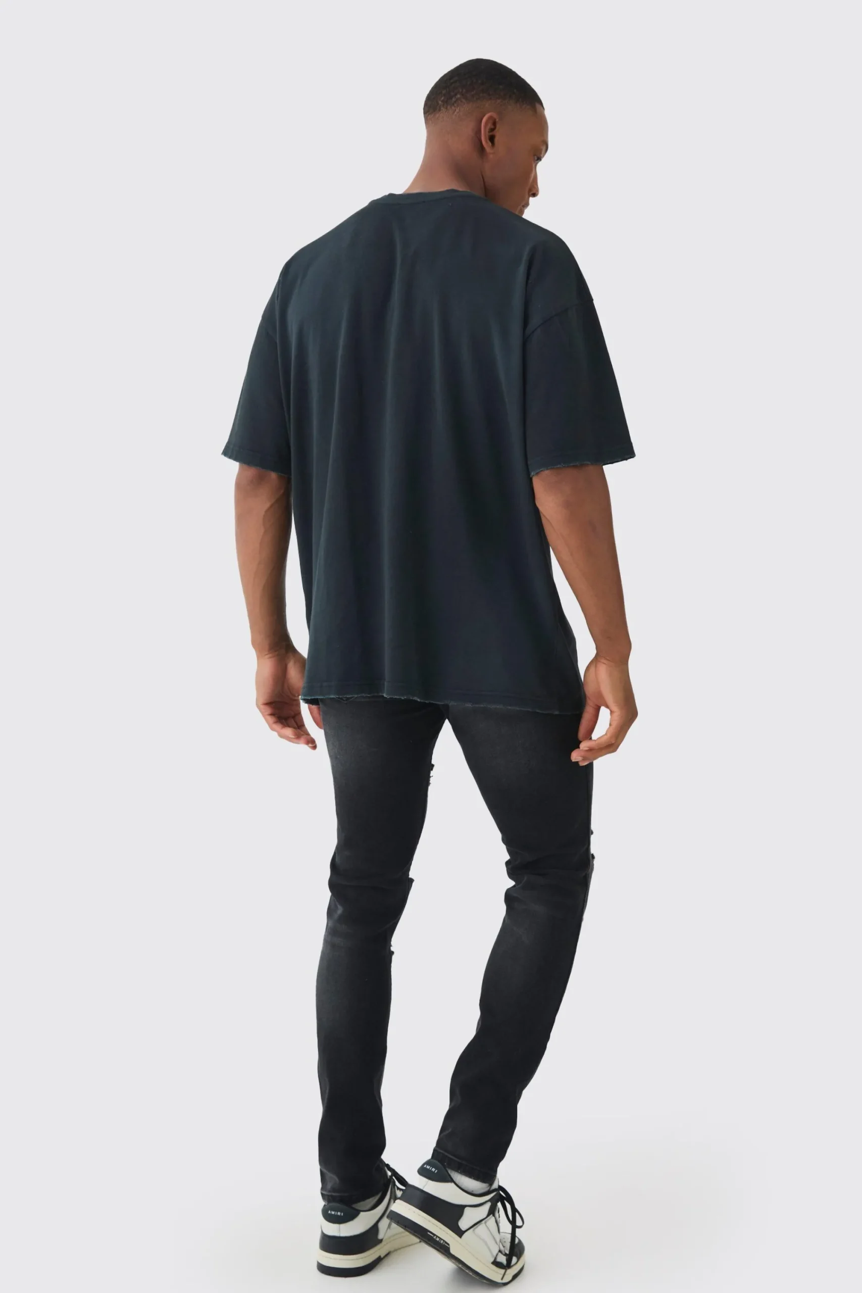 Premium Oversized Washed & Printed T-shirt | UK^boohooMAN Discount