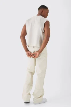 Premium Oversized Washed & Printed Boxy Tank | UK^boohooMAN Clearance