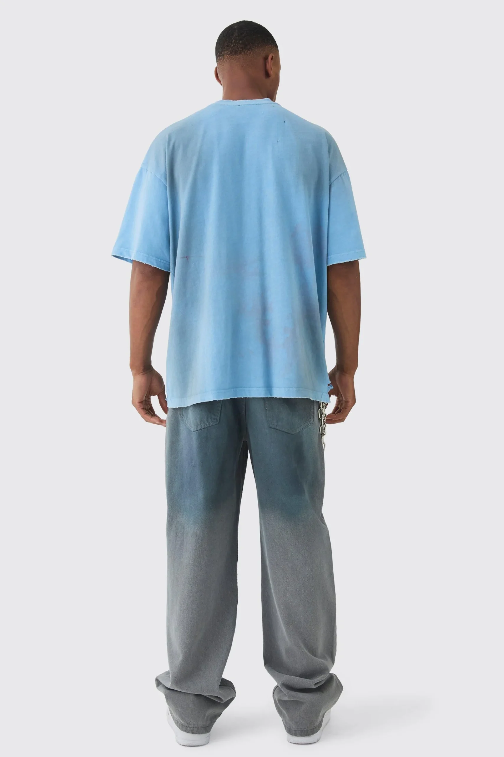 Premium Oversized Washed & Printed T-shirt | UK^boohooMAN Sale