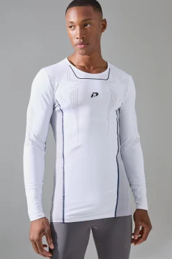P-Star Active Muscle Fit Moto Base Layer T-Shirt | UK^boohooMAN Outlet