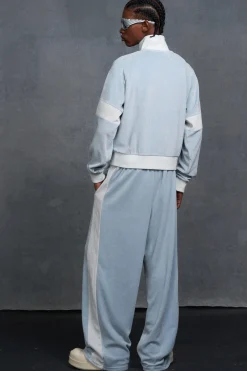 boohooMAN P-Star Funnel Neck Velour Track Top | UK| Sets & Co-Ords|Hoodies & Sweatshirts