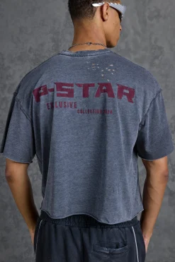 P-Star Oversized Boxy Soft Touch 1993 Burnout T-Shirt | UK^boohooMAN Online
