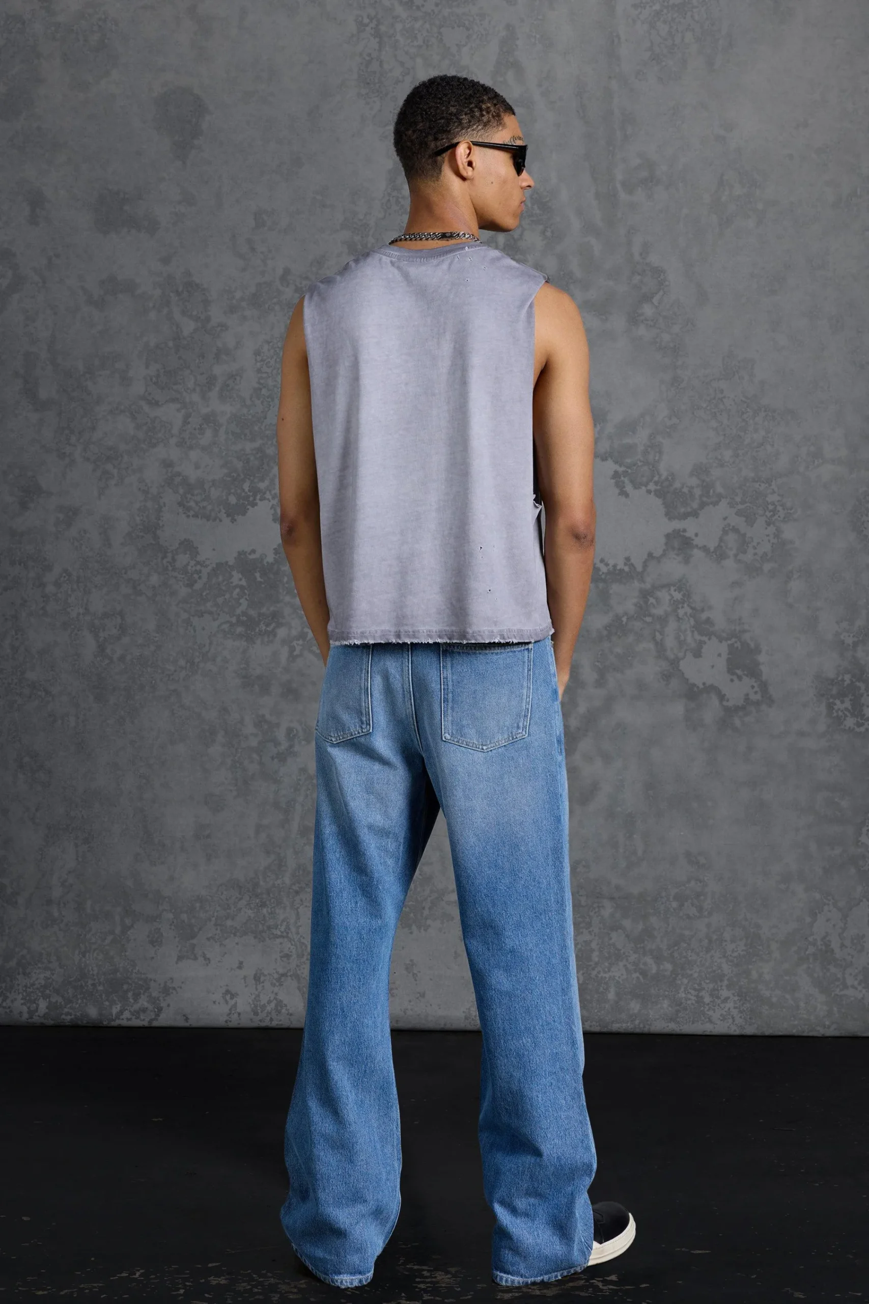 P-Star Oversized Boxy Tank Top With Graffiti Print | UK^boohooMAN Hot