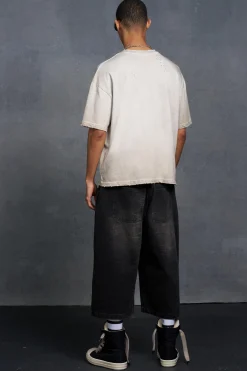 P-Star Oversized Boxy T-Shirt With Ski Print | UK^boohooMAN