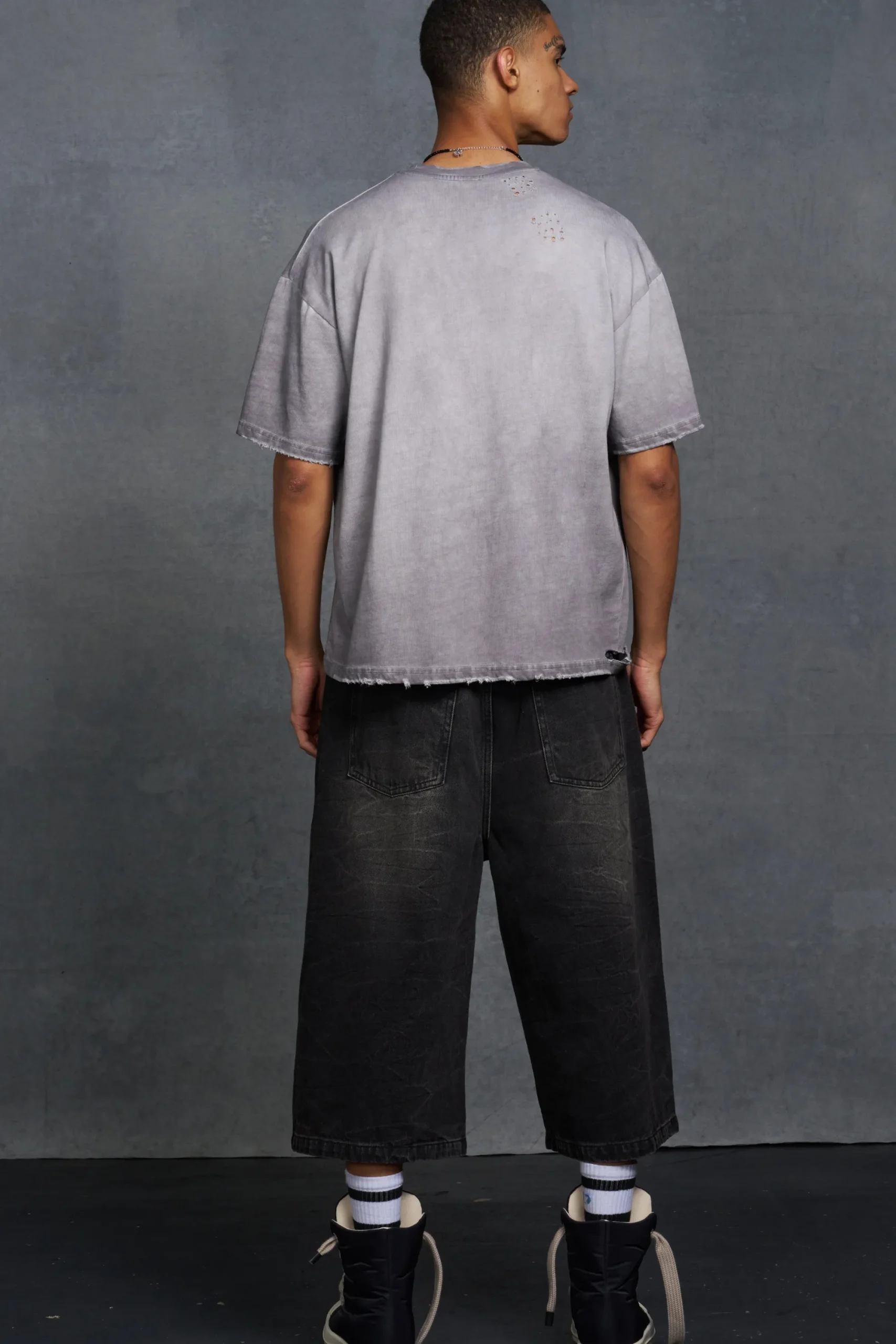 P-Star Oversized Boxy T-Shirt With Flag Print | UK^boohooMAN Hot