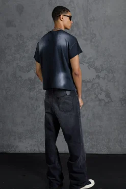 P-Star Oversized Cropped T-Shirt With P-Star Print | UK^boohooMAN New