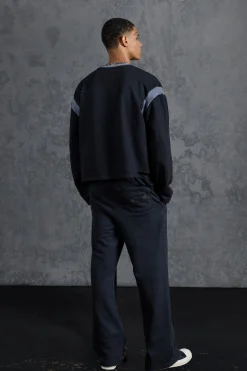 boohooMAN P-Star Slim Fit Flare Joggers With Distressing | UK| Joggers