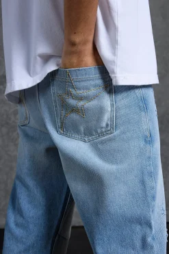 boohooMAN P-Star Slim Fit Flare Stacked Jeans With Distressing | UK| Trousers|Jeans