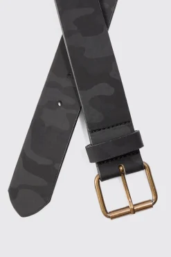 boohooMAN PU Camo Belt In | UK| Belts