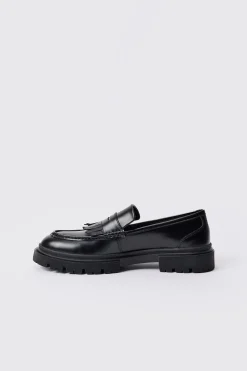boohooMAN Pu Chunky Sole Tassel Loafer In | UK| Smart Shoes
