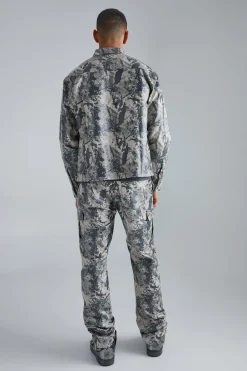 boohooMAN Pu Long Sleeve Boxy Abstract Shirt | UK| Sets & Co-Ords