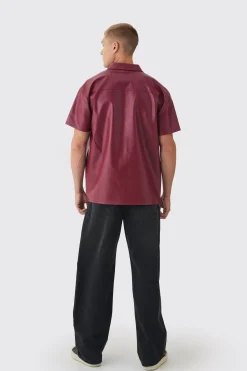 Pu Oversized Panel Detail Shirt | UK^boohooMAN Best
