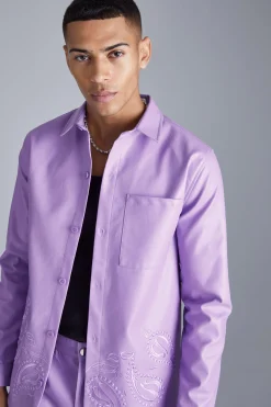 boohooMAN Pu Paisley Embroidered Set | UK| Sets & Co-Ords