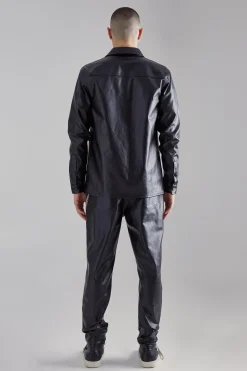 boohooMAN Pu Paisley Embroidered Slim Trouser | UK| Sets & Co-Ords