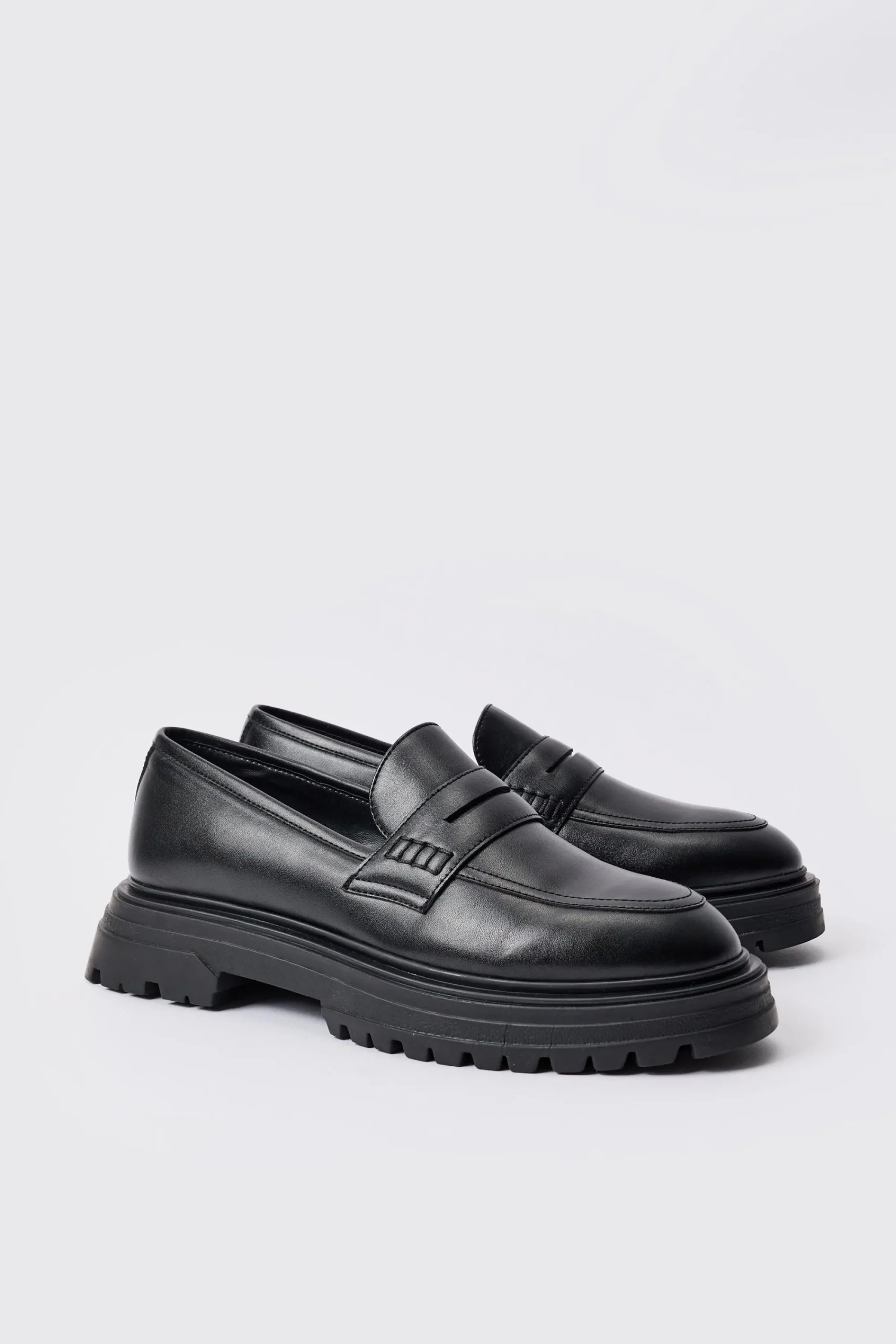 boohooMAN PU Slip On Chunky Loafer In | UK| Smart Shoes