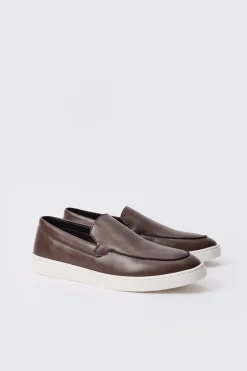 boohooMAN PU Slip On Loafer In | UK| Smart Shoes