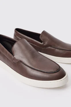 boohooMAN PU Slip On Loafer In | UK| Smart Shoes