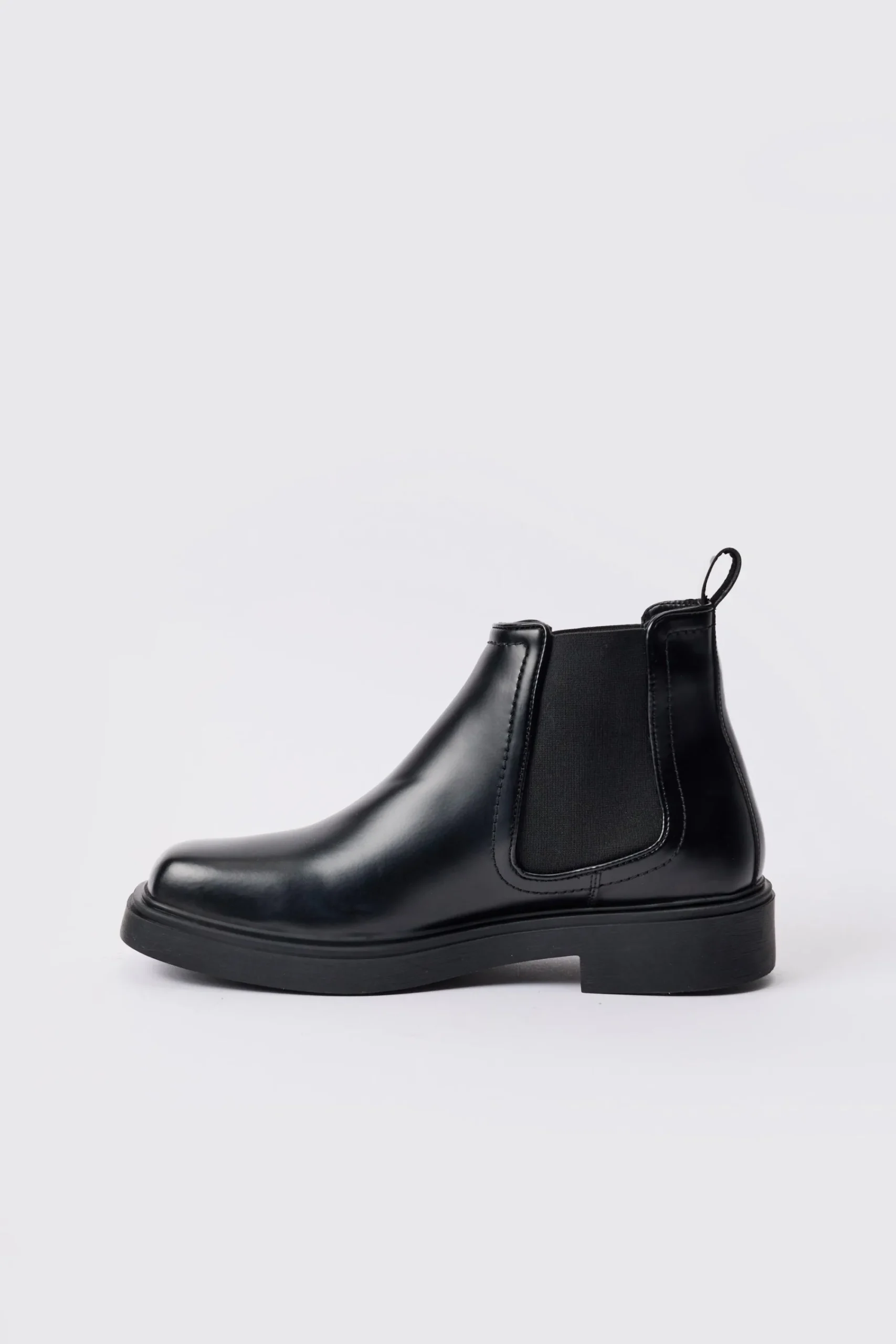 boohooMAN PU Square Toe Chelsea Boot In | UK| Boots