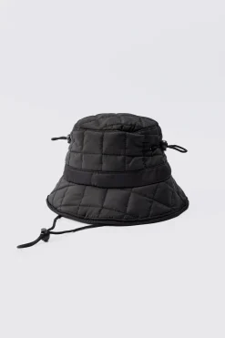 boohooMAN Quilted Nylon Bucket Hat | UK| Hats & Caps