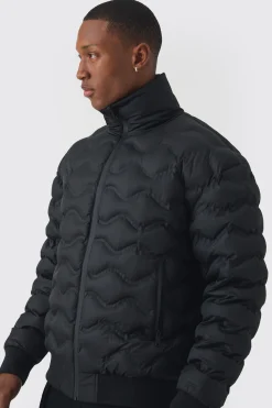 boohooMAN Quilted Padded Bomber Jacket In | UK| Coats & Jackets
