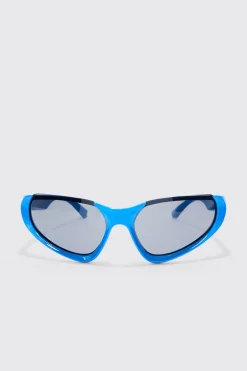 boohooMAN Racer Half Rimless Sunglasses | UK| Sunglasses