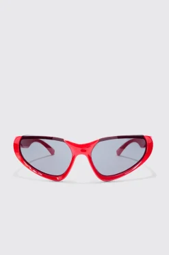 boohooMAN Racer Half Rimless Sunglasses | UK| Sunglasses