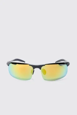 boohooMAN Racer Mirror Lens Sunglasses In | UK| Sunglasses
