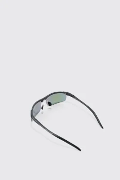 boohooMAN Racer Mirror Lens Sunglasses In | UK| Sunglasses