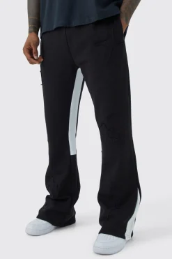 boohooMAN Raw Applique Gusset Jogger | UK| Trousers|Joggers