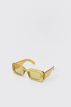 boohooMAN Rectangular Clear Plastic Sunglasses In | UK| Sunglasses