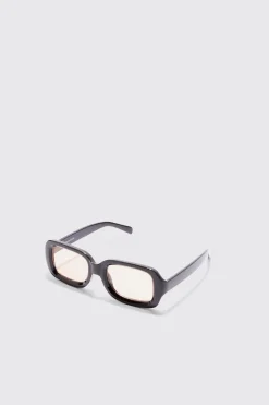 boohooMAN Rectangular Contrast Lens Sunglasses In | UK| Sunglasses