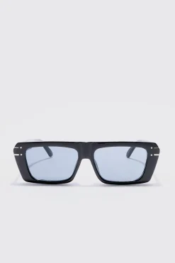 boohooMAN Rectangular Metal Frame Sunglasses In | UK| Sunglasses