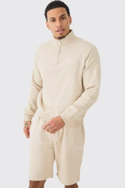 boohooMAN Regular 1/4 Zip Gusset Short Tracksuit | UK| Tracksuits