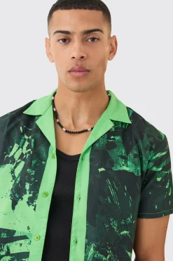 boohooMAN Regular Boarder Shirt & Swim Short Set | UK| Sets & Co-Ords