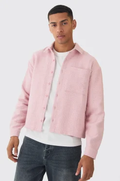 boohooMAN Regular Boucle Overshirt | UK| Shirts